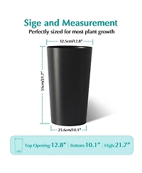 Streamdale Furniture 2 Pack 21.7" Tall Square Planters for Outdoor Plants