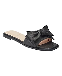 Bandolino Women's Violeta Bow Flat Slide Sandals