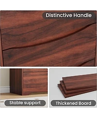 gaomon Wooden -Drawer Dresser, Tall Modern Storage Chest with Wide Top for Bedroom, Living Room, Hallway