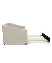 Streamdale Furniture Twin Daybed with Usb & Extendable Bed (81"x42"x30.75)