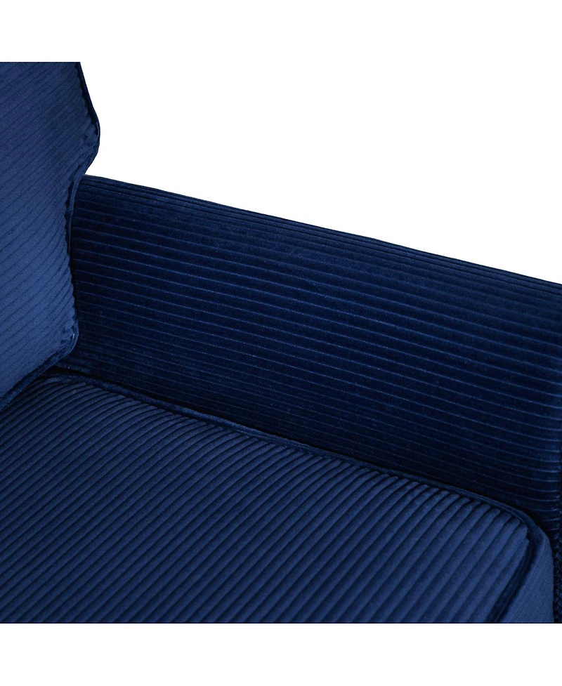 Streamdale Furniture 57" Modern Corduroy 2-Seater Sofa with Removable Cushions & Padded Armrests