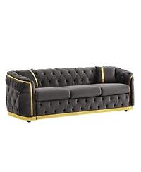 Streamdale Furniture 84.6" 3 Seater Mid Century Modern Chesterfield Sofa