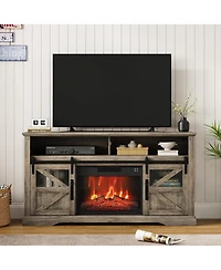 gaomon Fireplace Tv Stand for Television Farmhouse Entertainment Center Electric Fireplace