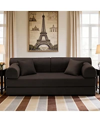 Streamdale Furniture 78 inches Convertible Sleeper Sofa Bed with Pillow, Corduroy Folding Mattress Couch