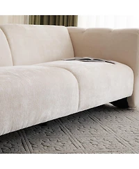 Streamdale Furniture Tonson 83" 3-Seater Boucle Sofa, Wave Design