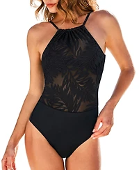 Cupshe Women's Turtleneck Underwire Cups One-Piece Swimsuit