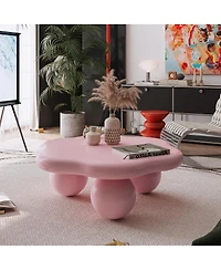 Streamdale Furniture Cloud Shaped Coffee Table, Petal-Shaped Modern Minimalist Table