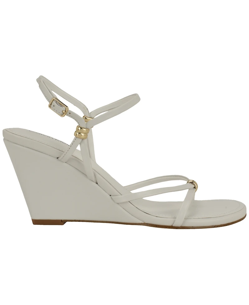 Calvin Klein Women's Deliney Round Toe Wedge Sandals