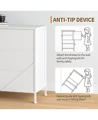 gaomon 70 Inch Dresser for Bedroom, Tv Stand, Wide Chest of Drawer with Storage, Charging Station