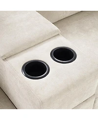 Streamdale Furniture 5-Seat 134" U-Shape Sectional Sofa with Chaise, Cup Holders & Storage