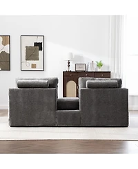 Streamdale Furniture Chenille Double-Seater Sofa with Pillows