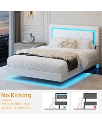 Streamdale Furniture Bed Frame with Led Headboard