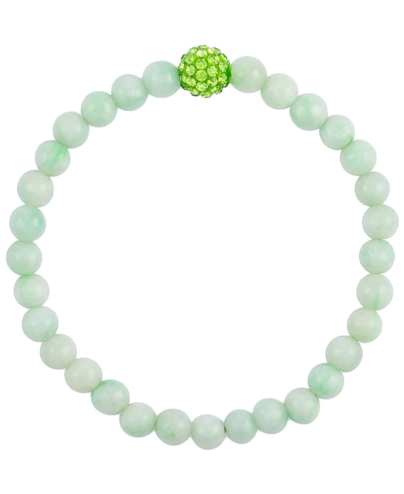 Macy's 3-Pc. Green Jade, Lavender Quartz and Rose Quartz (6mm) Stretch Bracelet Set