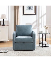 Streamdale Furniture 360° Swivel Armchair with Hidden Storage & Pillow