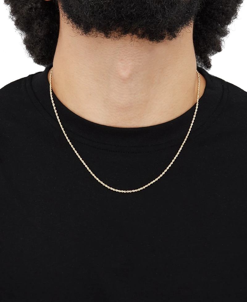 Macy's Solid Rope Chain Necklace in 14k Yellow Gold