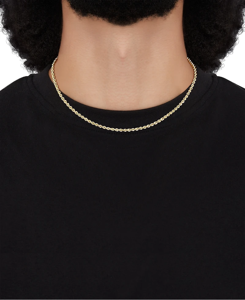 Macy's Hollow Rope Chain Necklace in 10k Yellow Gold