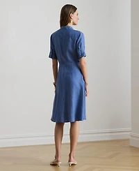 Lauren Ralph Women's Linen Shirtdress