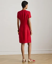 Lauren Ralph Women's Round Neck Short-Sleeve Shift Dress