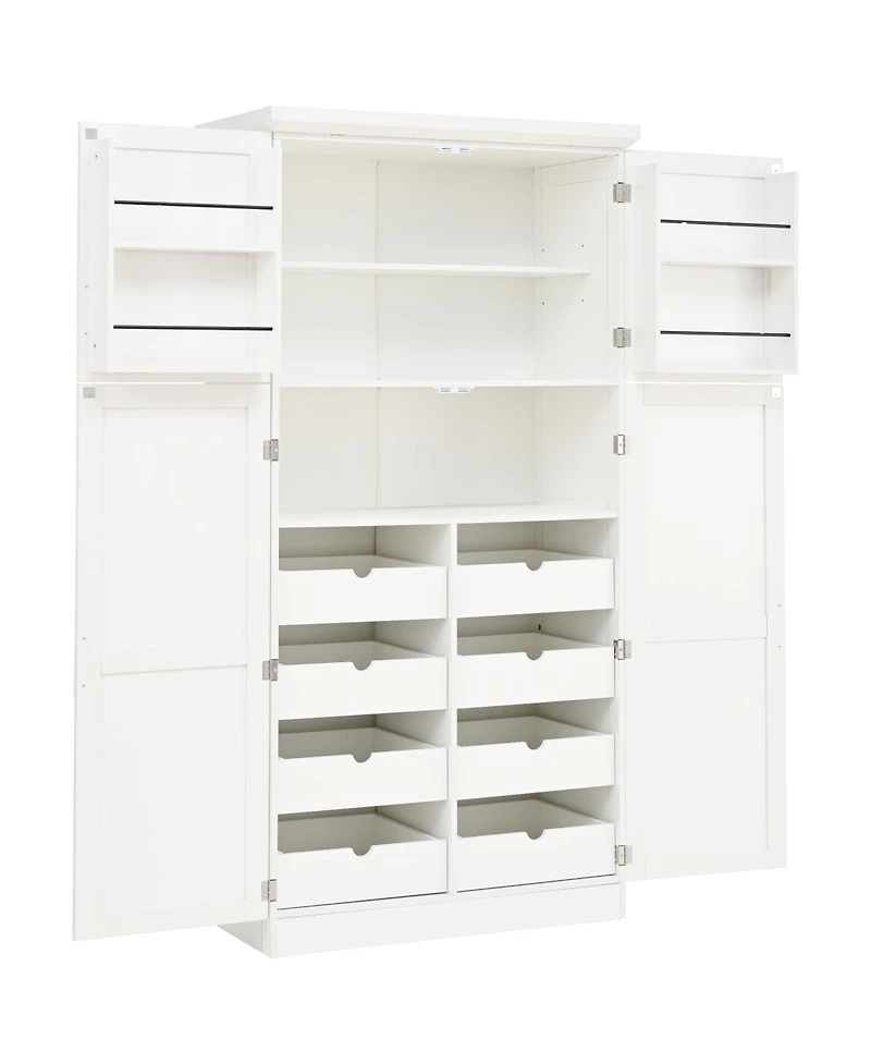 Streamdale Furniture Freestanding Kitchen Pantry Cabinet, 35.5x17.6x70.9