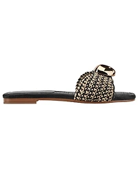 Marc Fisher Ltd Women's Nalena Ornamented Woven Flat Sandals