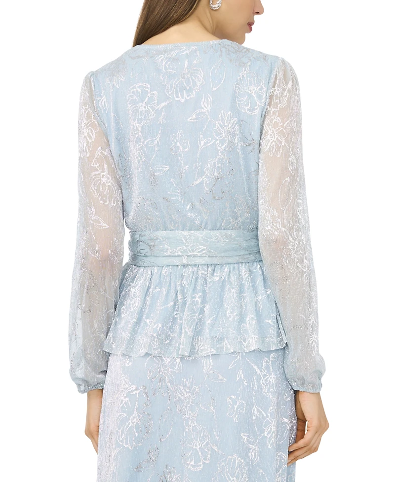 Msk Women's V-Neck Long-Sleeve Top