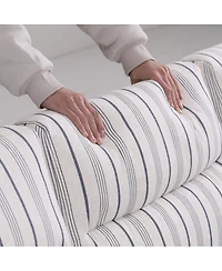 Streamdale Furniture Comfortable Solid Wood Three-Seater Sofa with Soft Cushions