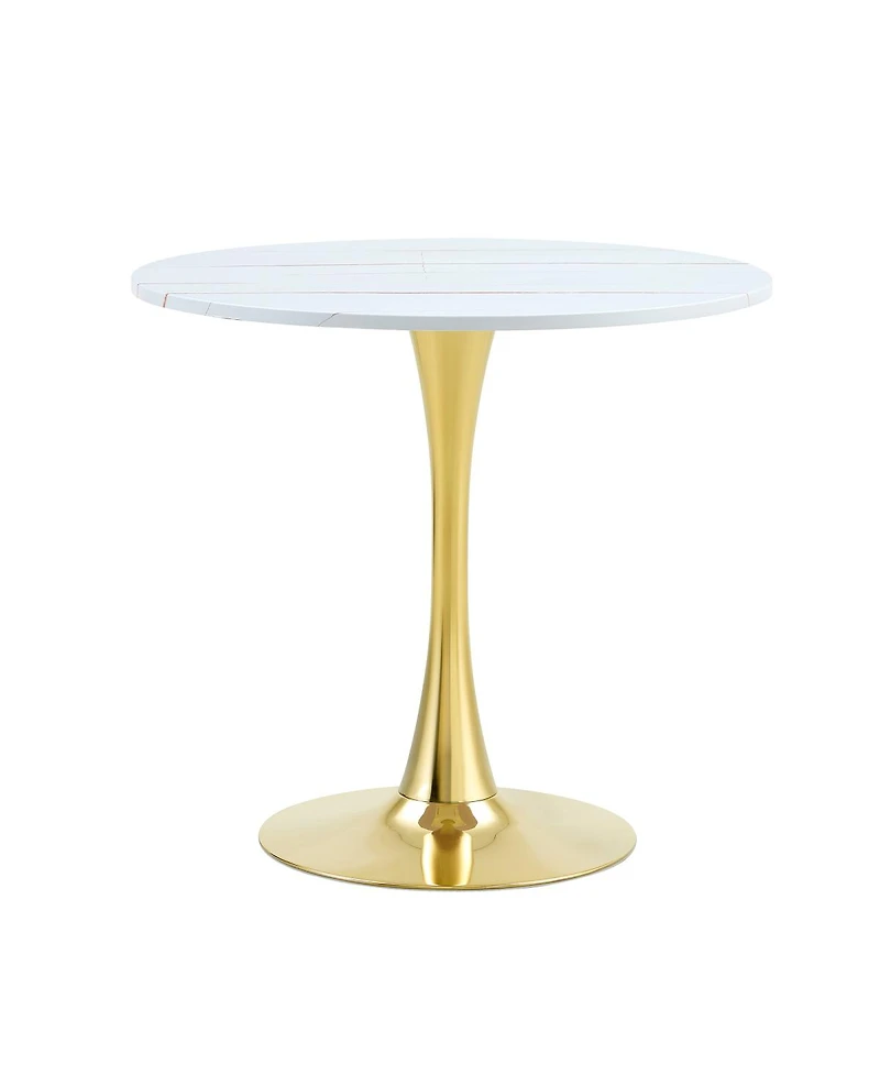 Streamdale Furniture Streamdale Round Dining Table, 31.5" Tulip Bistro Table for Kitchen, Living Room, Cafe