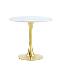Streamdale Furniture Streamdale Round Dining Table, 31.5" Tulip Bistro Table for Kitchen, Living Room, Cafe