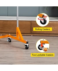 Rainsken Z Rack, Adjustable Height Rolling Z Garment Rack, Sturdy Steel Z Base Clothing Rack with Lockable Casters for Home and Garment Store
