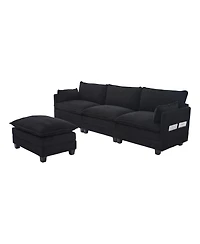 Streamdale Furniture 102" Oversized Modular Sectional Sofa with Movable Ottoman