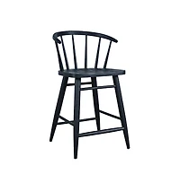 Jofran Fitz Traditional Solid Wood Curved Back Spindle Counter Stool