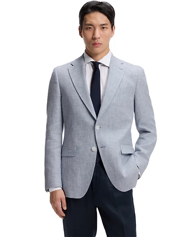 Boss by Hugo Men's Pepita Houndstooth Pattern Slim-Fit Blazer