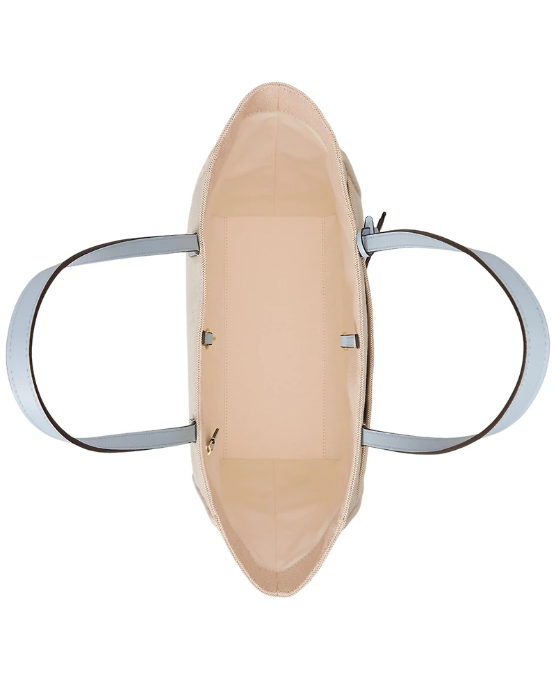 Lauren Ralph Lauren Dog-Embroidered Cameryn Extra-Large Canvas Tote Bag