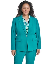 Calvin Klein Plus Collarless Open Front Jacket