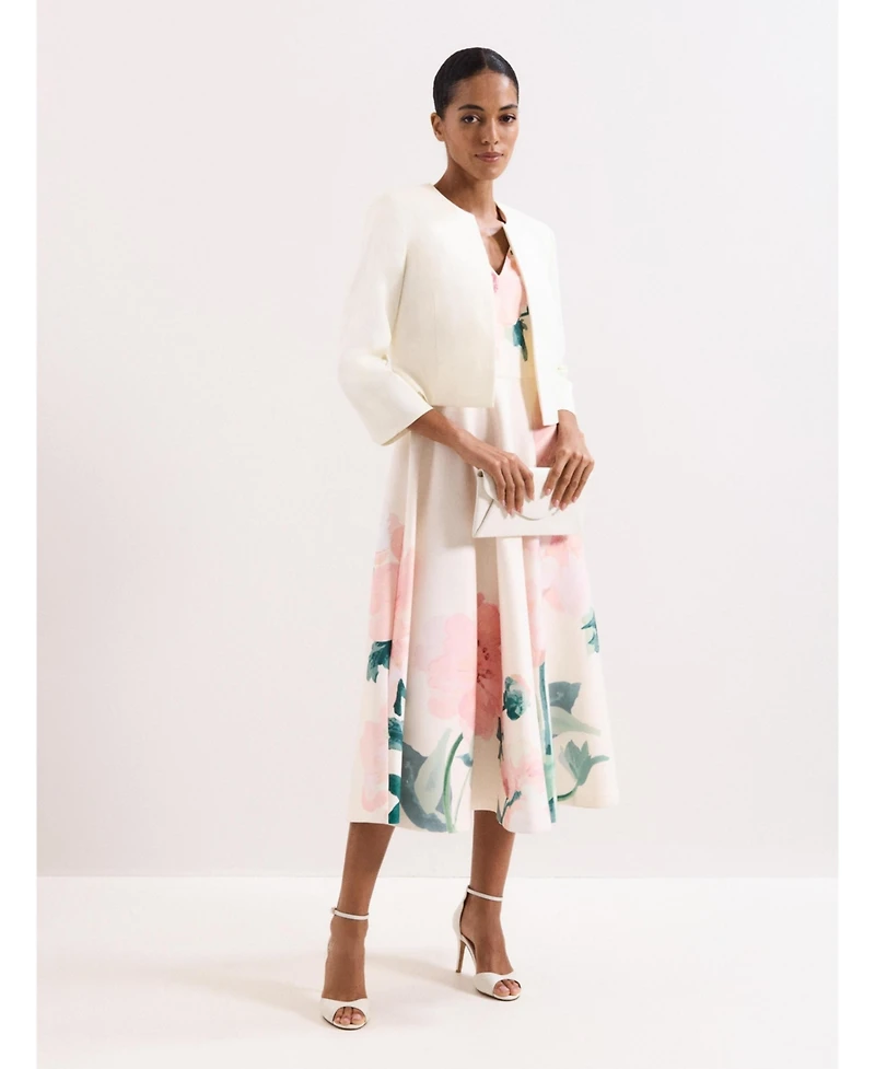 Phase Eight Women's Tailored Cropped Round Neck Jacket