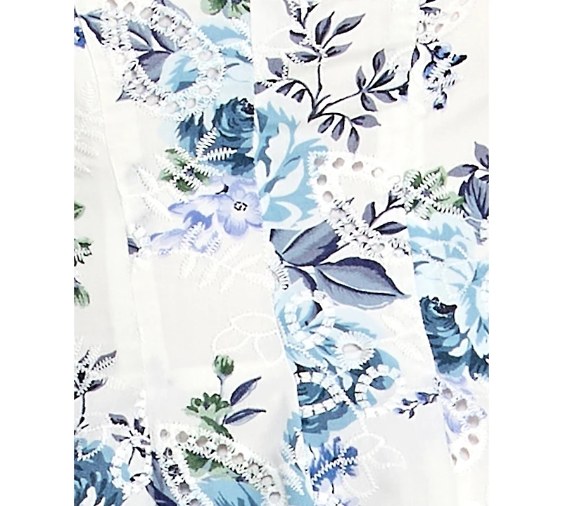 Alex & Sophia Women's Square Neck Printed Fit and Flare Dress