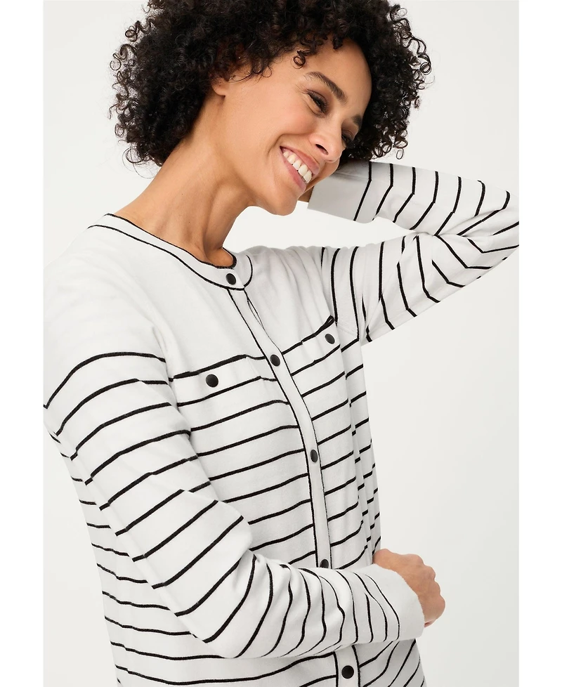 Olsen Women's Striped Cardigan