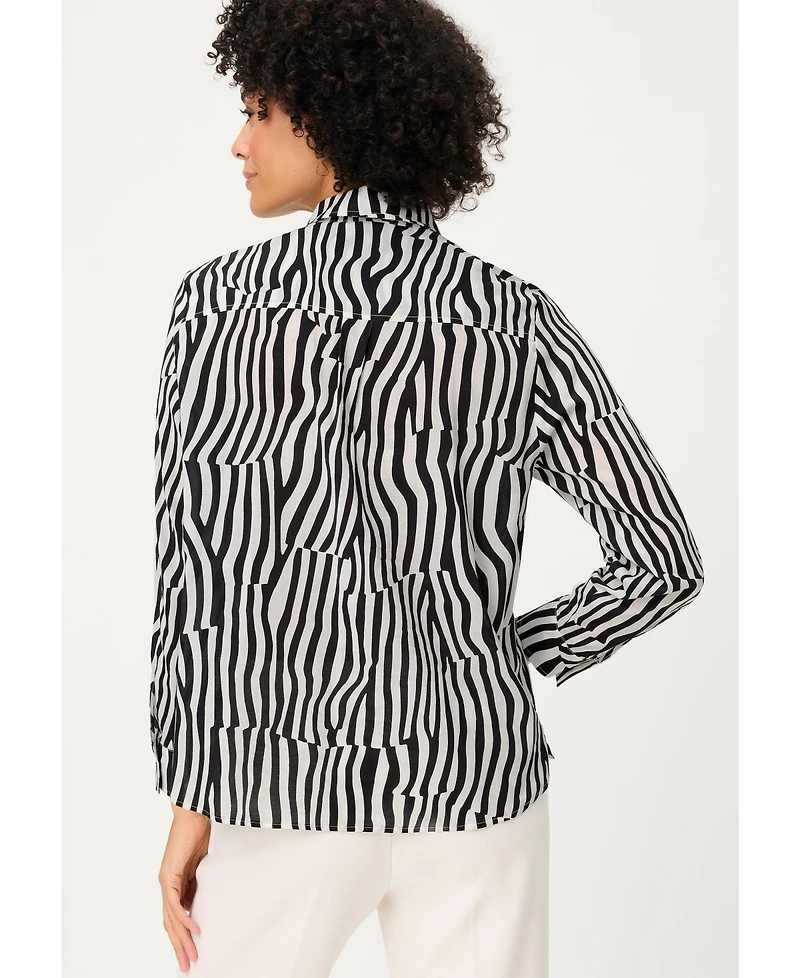 Olsen Women's Modern Zebra Shirt