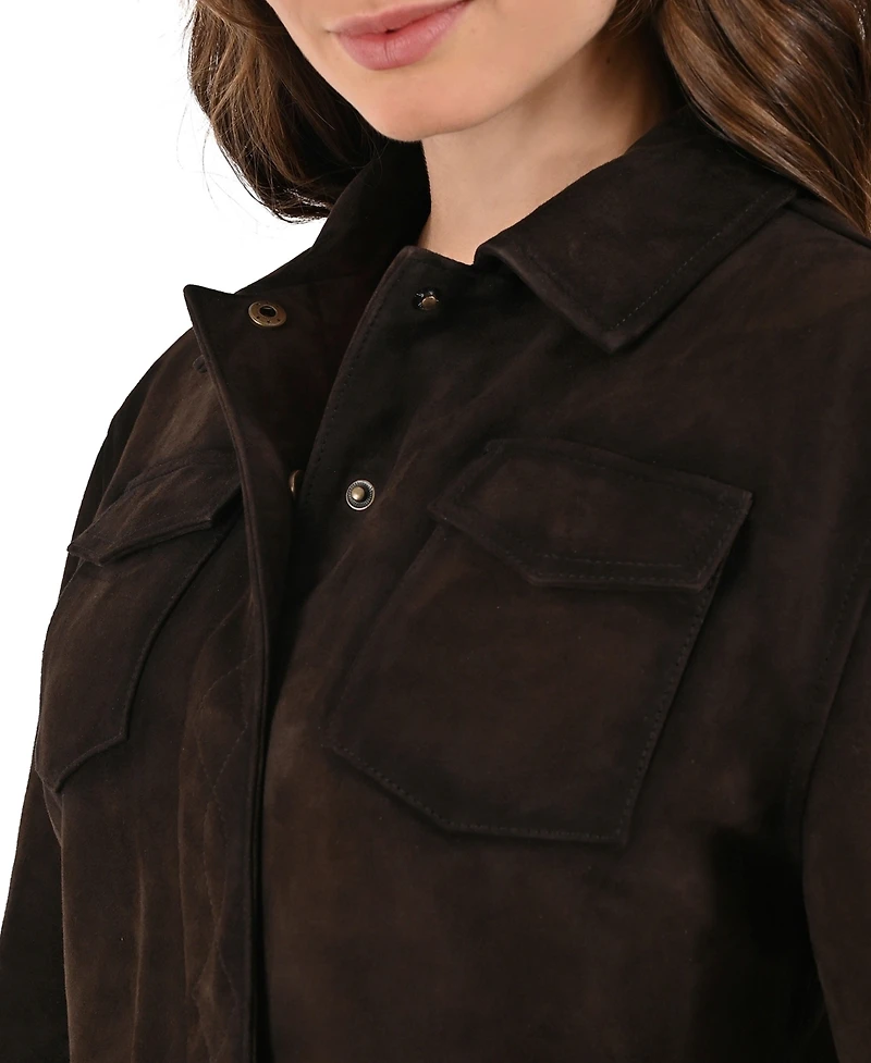 Frye Women's Women s Goat Suede Jacket