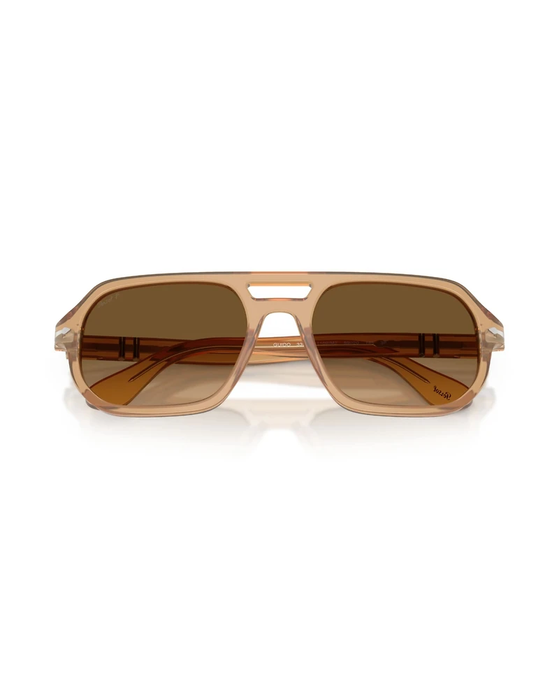 Persol Unisex Rectangle Guido Polarized Sunglasses, PO3393S