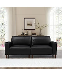 Streamdale Furniture 78.5" Loveseat for Living Room, Apartment, Faux Leather Couch