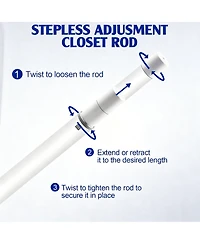 Yigii Expandable Steel Closet Shelves,Wall/Side Mount, Holds 220 lbs