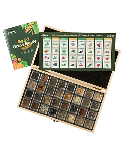 Uncommon Goods Companion Planting Made Easy Seed Bank Set, 32-Variety