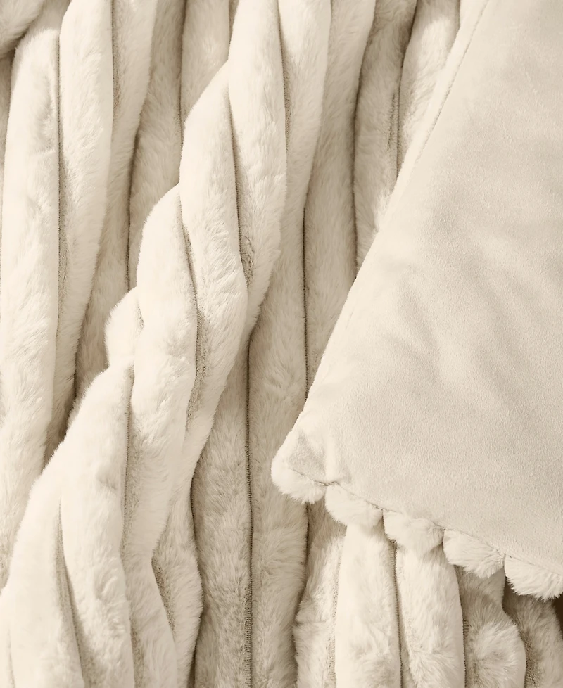 Frye Channel Faux Fur 3-Pc. Comforter Set