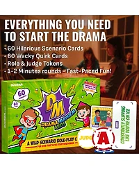 Quokka Family Charades Game – 120 Fun Scenario & Quirk Cards for Game Night and Parties