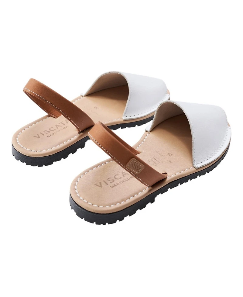 Menorquina Limited Edition Leather Avarca Sandals - White / 6.5