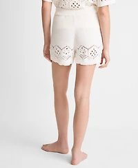 State of Day Women's Drawstring-Waist Crochet Shorts, Macy's Exclusive