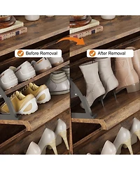 gaomon Entryway Wooden Shoe Cabinet, 3 Flip Drawers + Adjustable Shelf Organizer