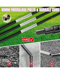Joyaire Pro-Grade Kids Backyard Soccer Goal, Tear-Resistant 5-Layer Polyester Net & 10mm Poles, 7x5ft Portable Pop Up Training Set with 4 Ball