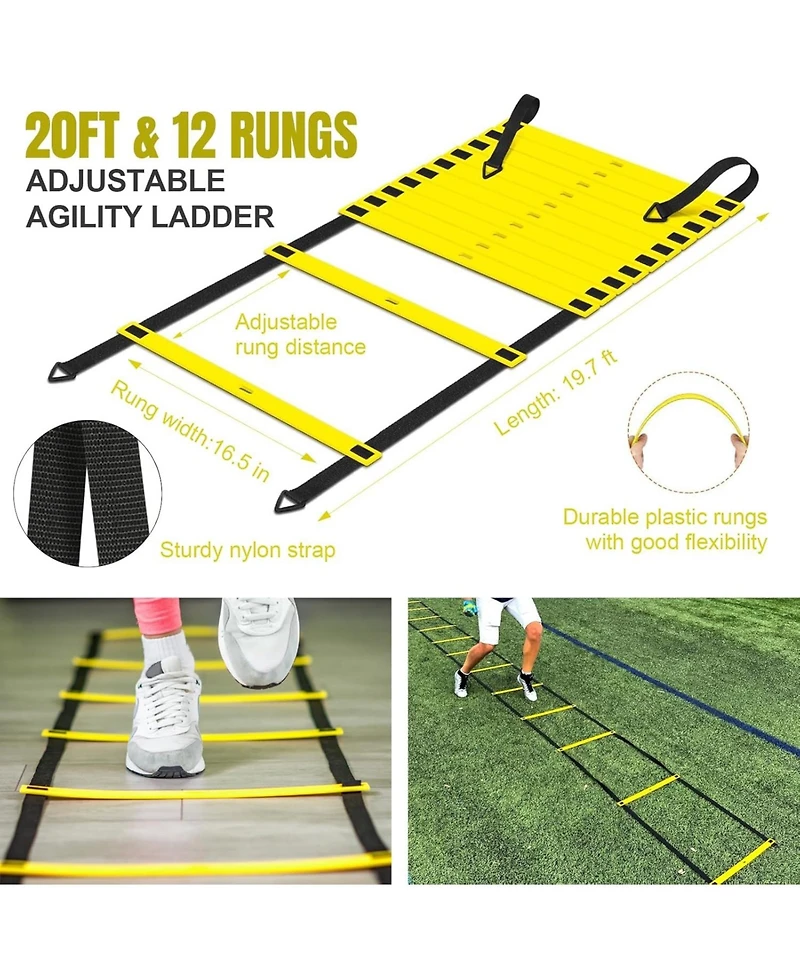 Joyaire 2 Set Pro-Grade Kids Backyard Soccer Goal, Tear-Resistant 5-Layer Polyester Net, Portable Pop Up Training Set